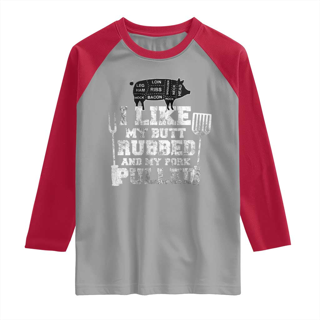 Funny BBQ Raglan Shirt Hilarious Grill Chef Grilling Gift Pork Rub Smoking Meat Smoker