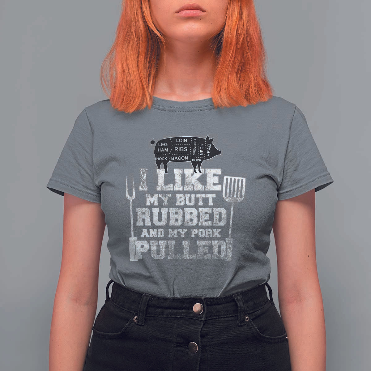 Funny BBQ T Shirt For Women Hilarious Grill Chef Grilling Gift Pork Rub Smoking Meat Smoker - Wonder Print Shop