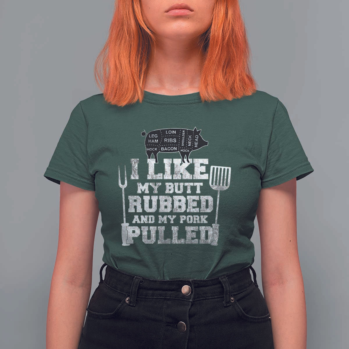 Funny BBQ T Shirt For Women Hilarious Grill Chef Grilling Gift Pork Rub Smoking Meat Smoker - Wonder Print Shop