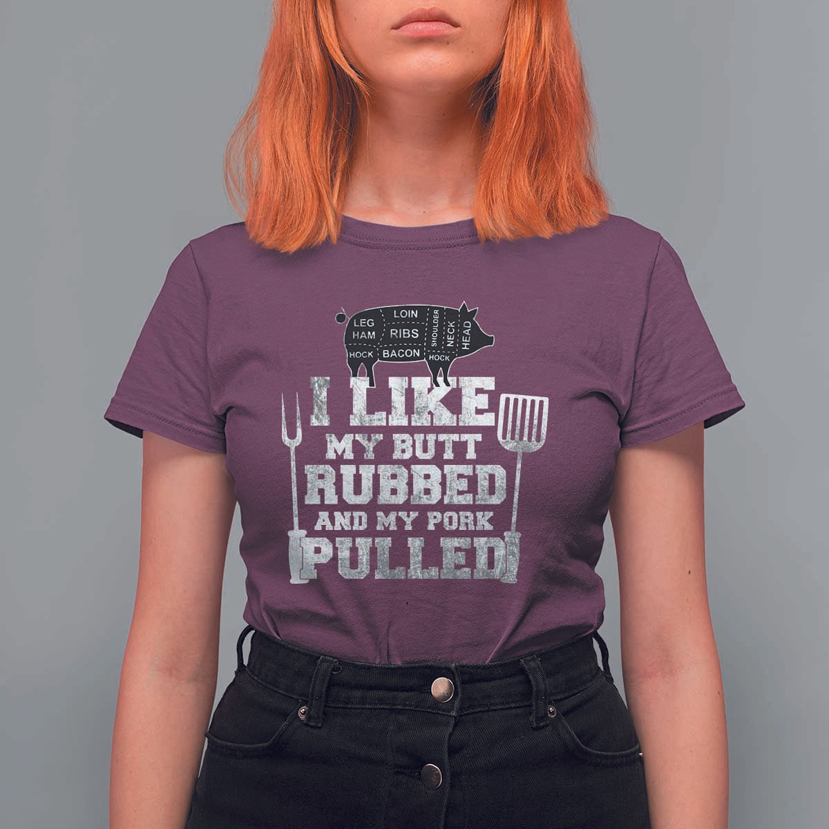 Funny BBQ T Shirt For Women Hilarious Grill Chef Grilling Gift Pork Rub Smoking Meat Smoker - Wonder Print Shop