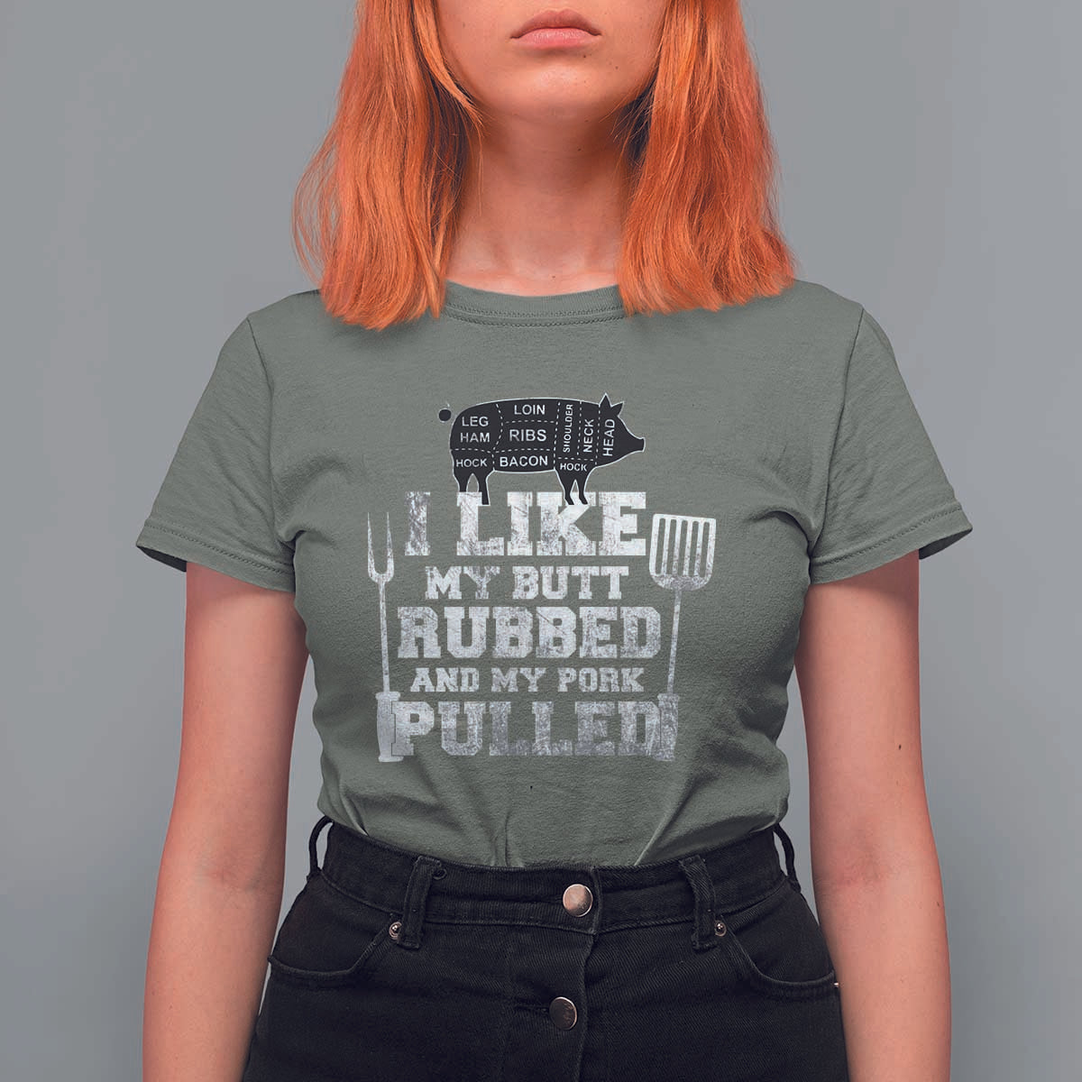 Funny BBQ T Shirt For Women Hilarious Grill Chef Grilling Gift Pork Rub Smoking Meat Smoker - Wonder Print Shop