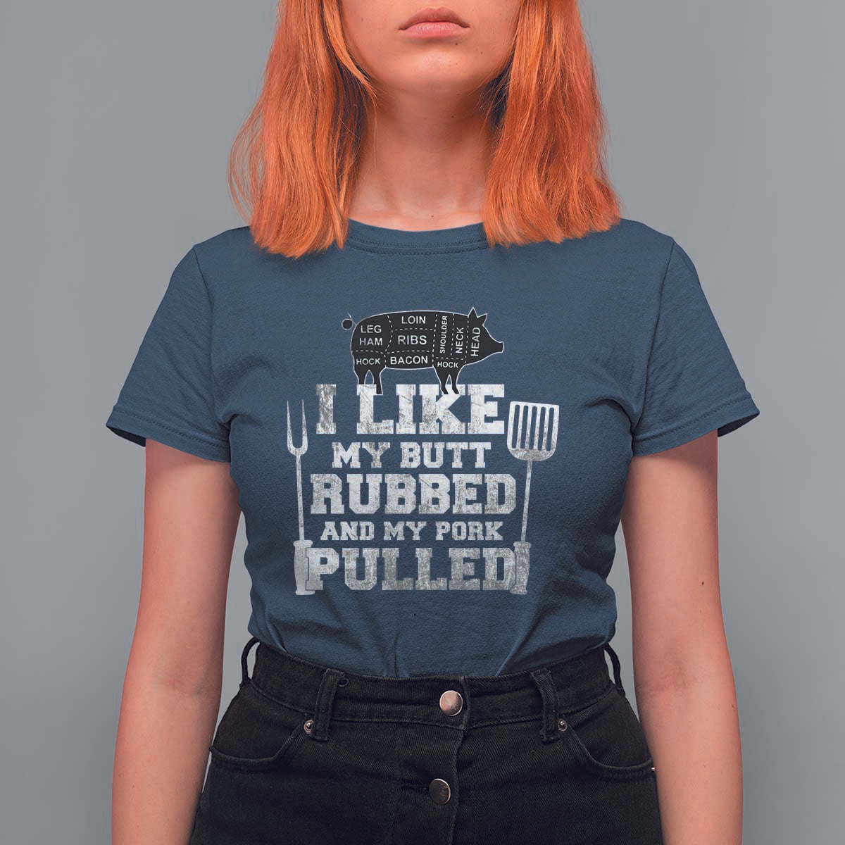 Funny BBQ T Shirt For Women Hilarious Grill Chef Grilling Gift Pork Rub Smoking Meat Smoker - Wonder Print Shop