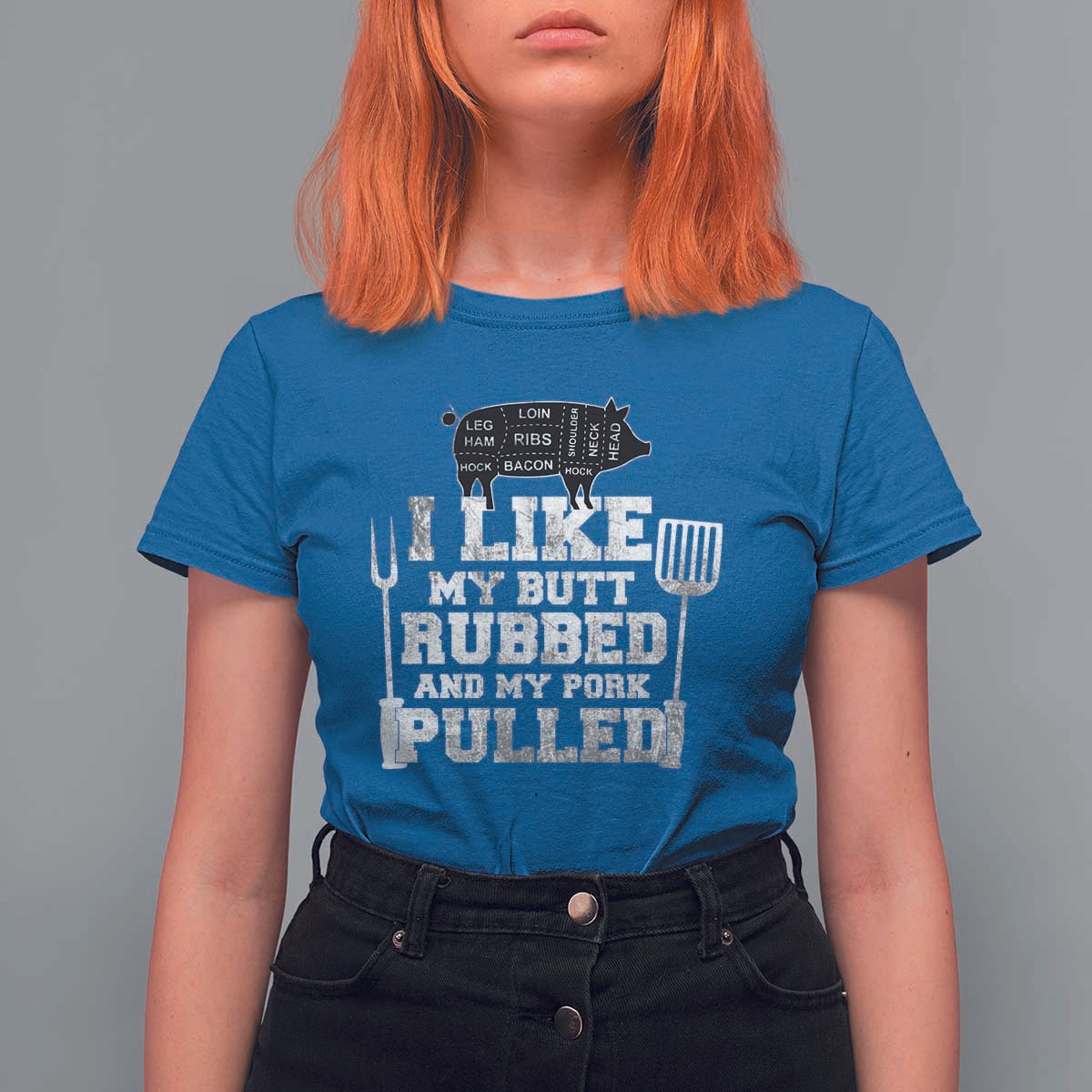 Funny BBQ T Shirt For Women Hilarious Grill Chef Grilling Gift Pork Rub Smoking Meat Smoker - Wonder Print Shop