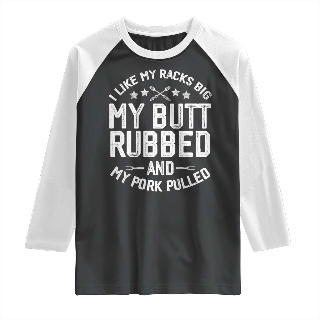 Funny BBQ Raglan Shirt Pork Rub Smoking Meat Smoker Hilarious Grill Chef Grilling Gift