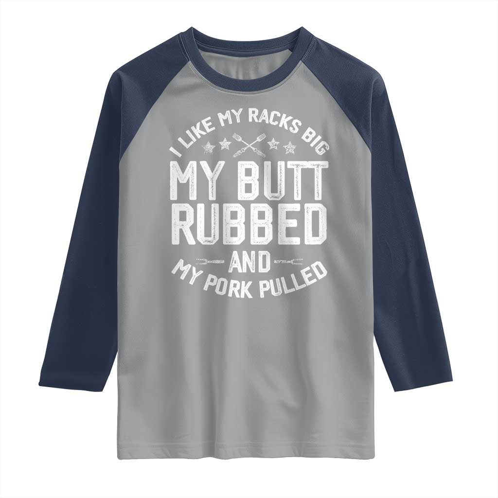 Funny BBQ Raglan Shirt Pork Rub Smoking Meat Smoker Hilarious Grill Chef Grilling Gift