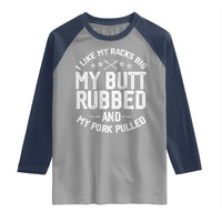 Funny BBQ Raglan Shirt Pork Rub Smoking Meat Smoker Hilarious Grill Chef Grilling Gift