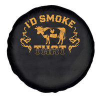 Funny BBQ Spare Tire Cover I'd Smoke That Chef Butcher Cook BBQ