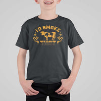 Funny BBQ T Shirt For Kid I'd Smoke That Chef Butcher Cook BBQ - Wonder Print Shop
