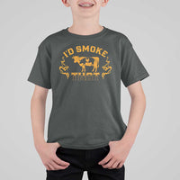 Funny BBQ T Shirt For Kid I'd Smoke That Chef Butcher Cook BBQ - Wonder Print Shop
