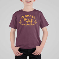 Funny BBQ T Shirt For Kid I'd Smoke That Chef Butcher Cook BBQ - Wonder Print Shop