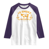 Funny BBQ Raglan Shirt I'd Smoke That Chef Butcher Cook BBQ