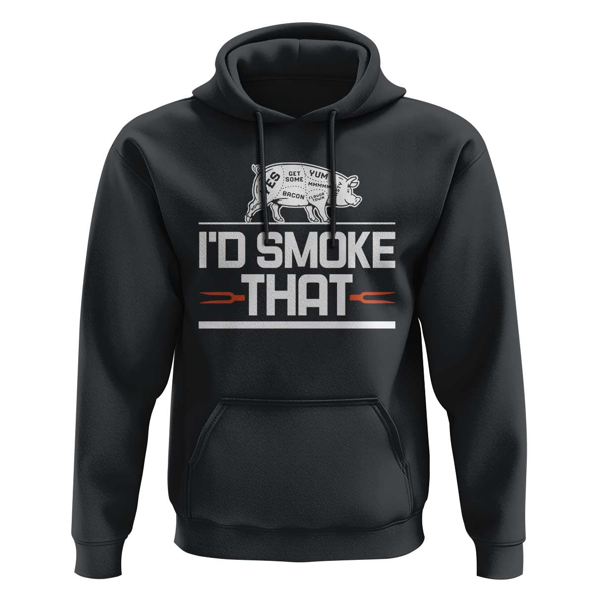 Funny BBQ I'd Smoke That Hoodie Chef Butcher Cook BBQ