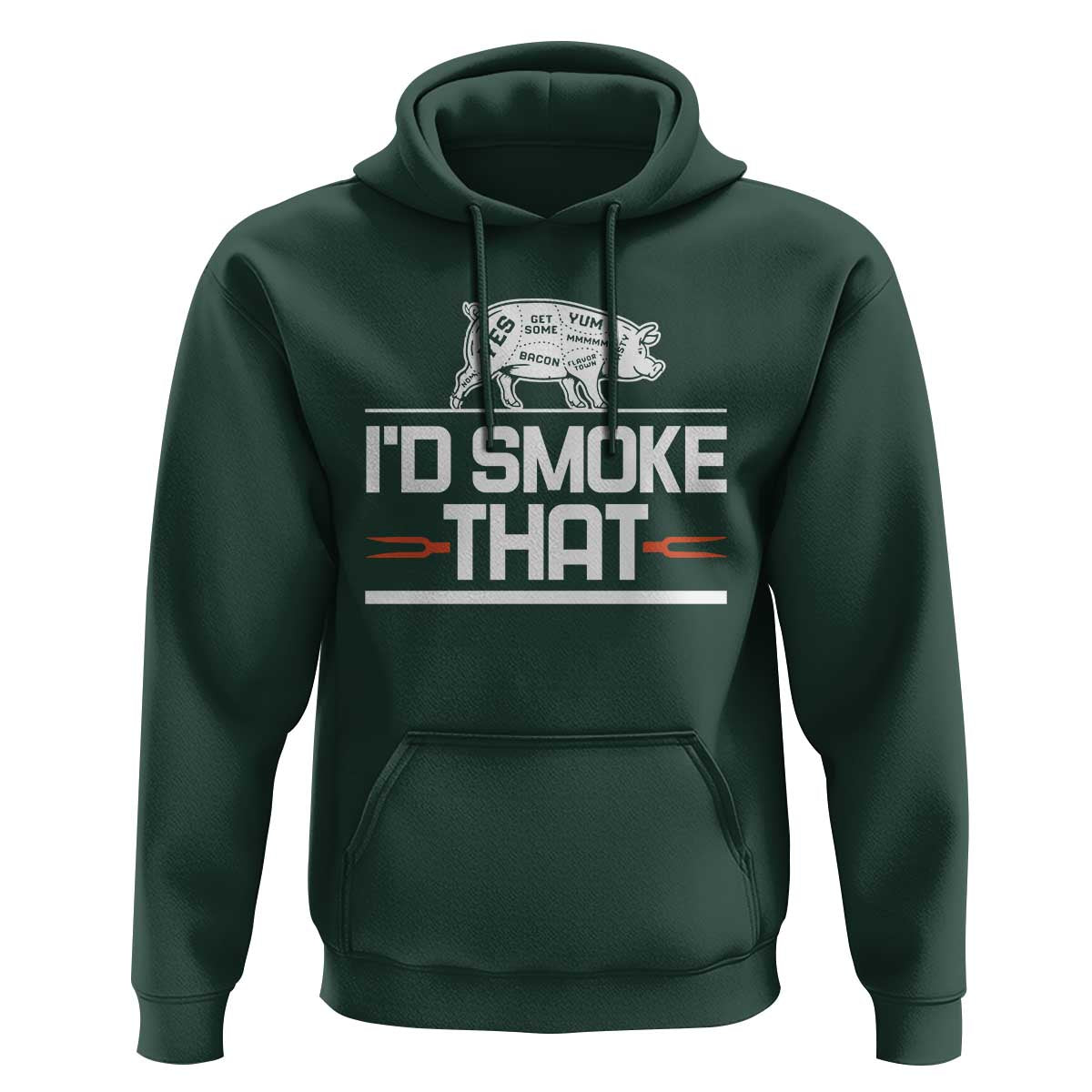 Funny BBQ I'd Smoke That Hoodie Chef Butcher Cook BBQ