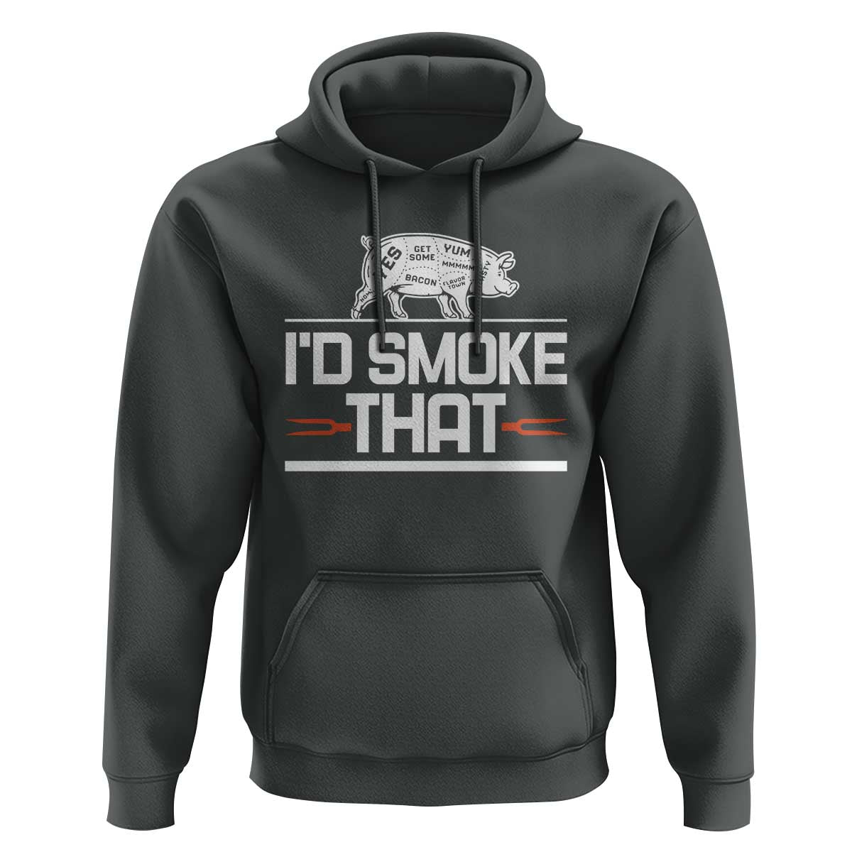 Funny BBQ I'd Smoke That Hoodie Chef Butcher Cook BBQ