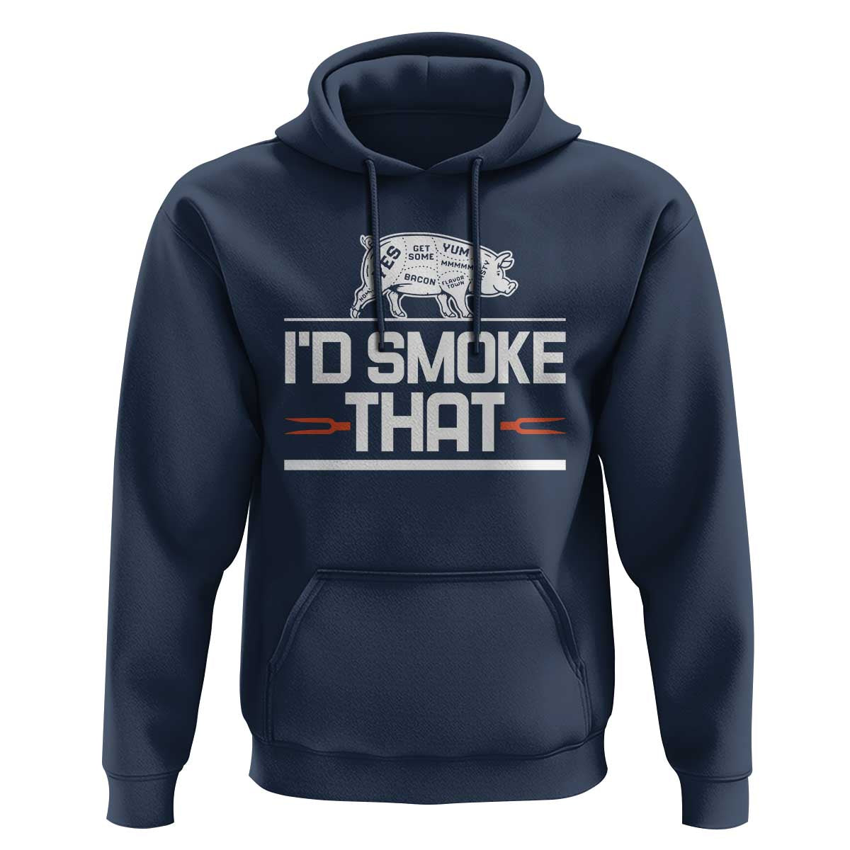 Funny BBQ I'd Smoke That Hoodie Chef Butcher Cook BBQ