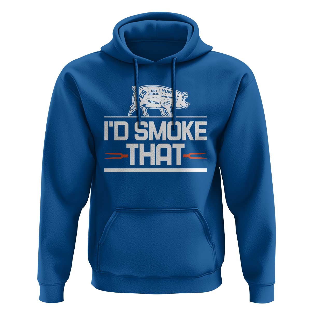 Funny BBQ I'd Smoke That Hoodie Chef Butcher Cook BBQ