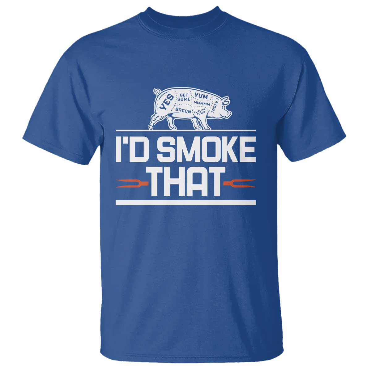 Funny BBQ I'd Smoke That T Shirt Chef Butcher Cook BBQ - Wonder Print Shop