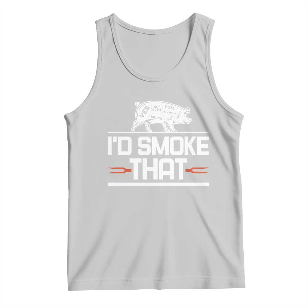 Funny BBQ I'd Smoke That Tank Top Chef Butcher Cook BBQ