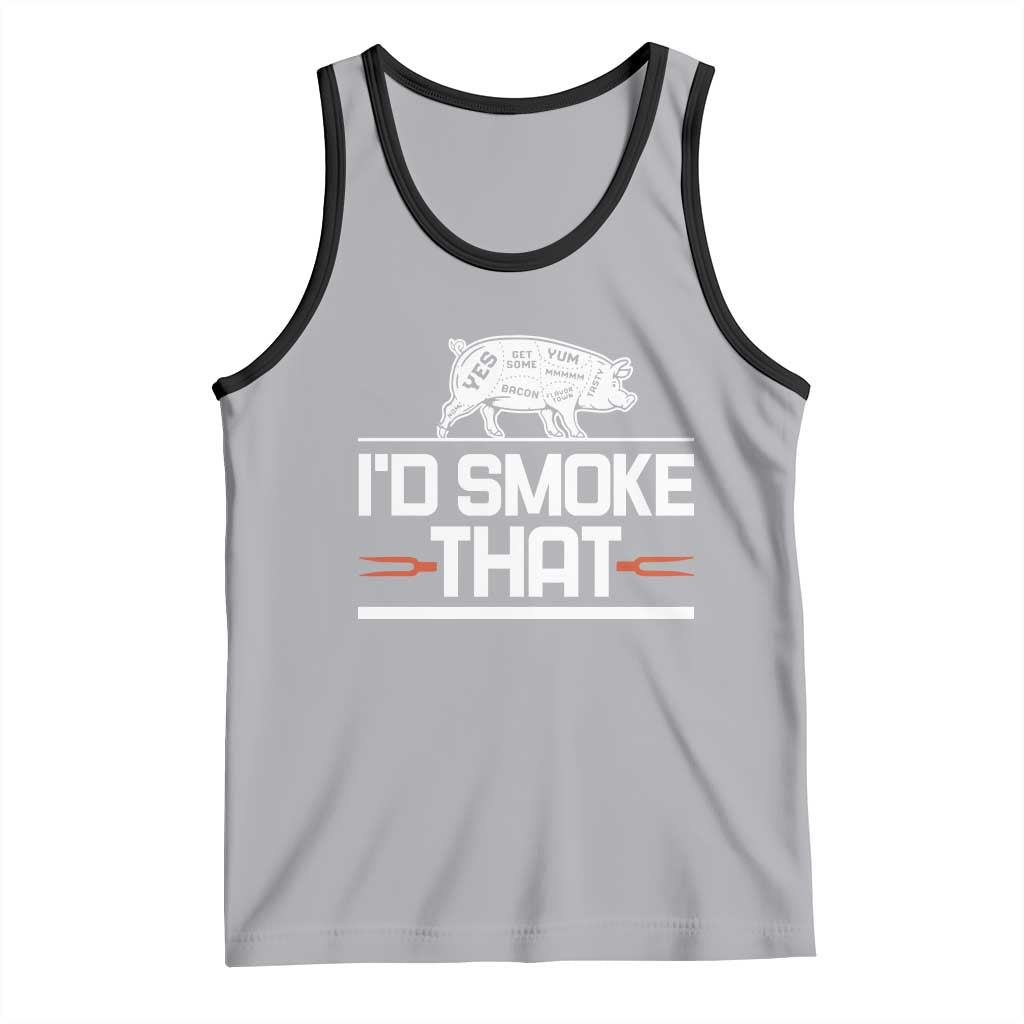 Funny BBQ I'd Smoke That Tank Top Chef Butcher Cook BBQ
