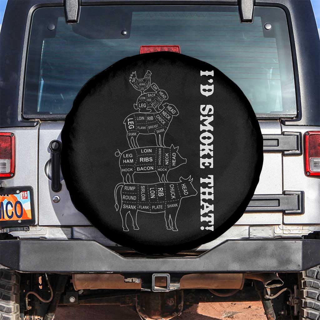 Funny BBQ Spare Tire Cover I'd Smoke That