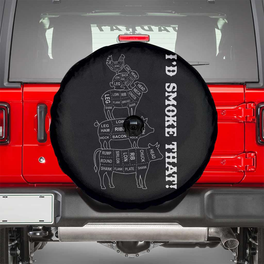 Funny BBQ Spare Tire Cover I'd Smoke That