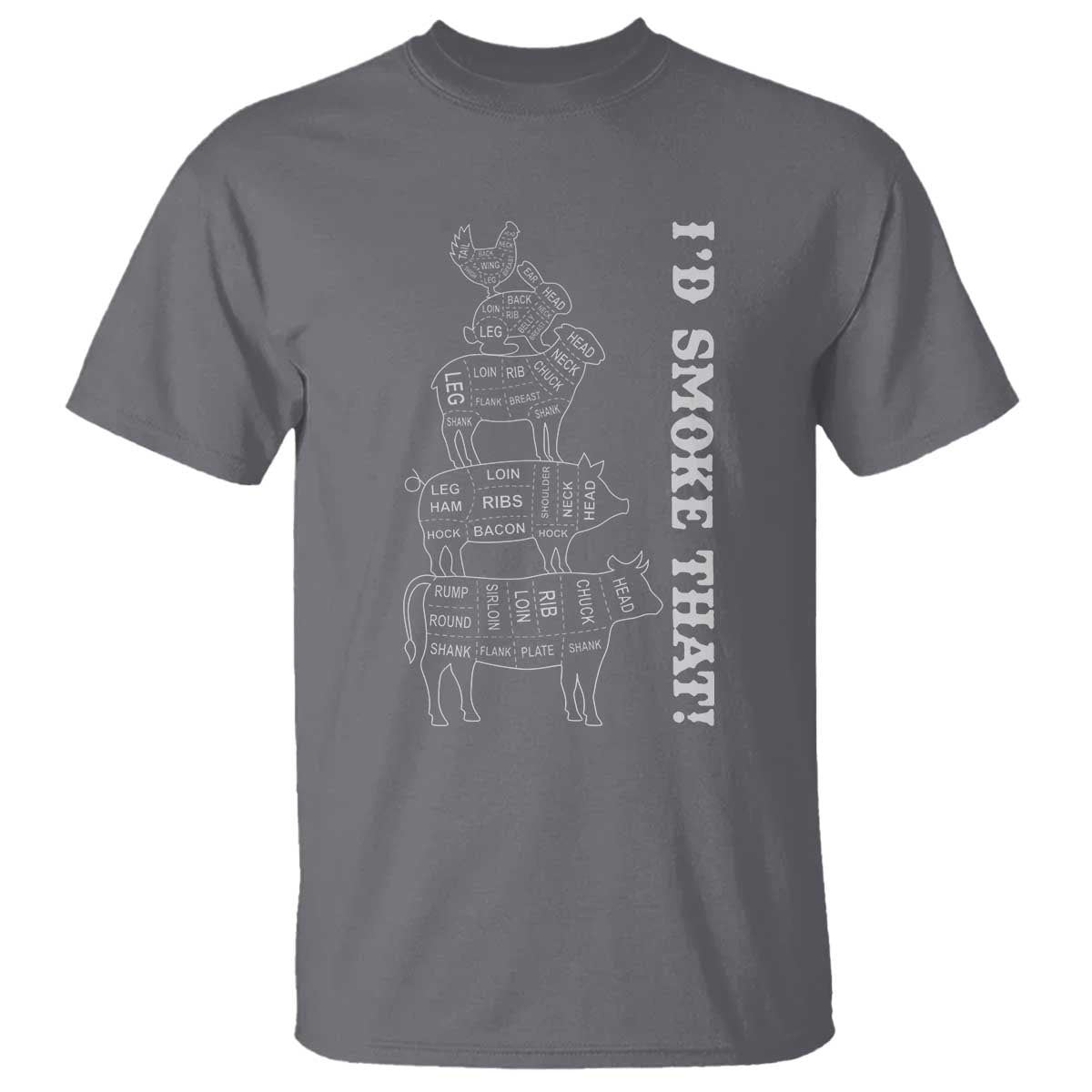 Funny BBQ T Shirt I'd Smoke That - Wonder Print Shop