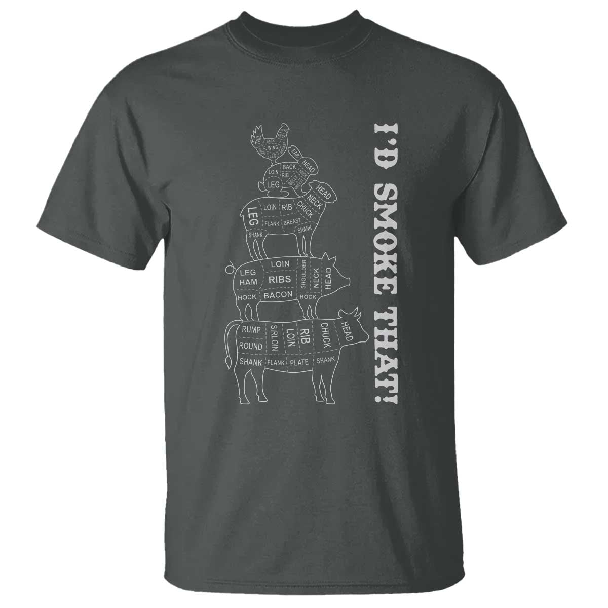 Funny BBQ T Shirt I'd Smoke That - Wonder Print Shop