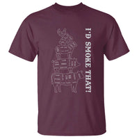 Funny BBQ T Shirt I'd Smoke That - Wonder Print Shop