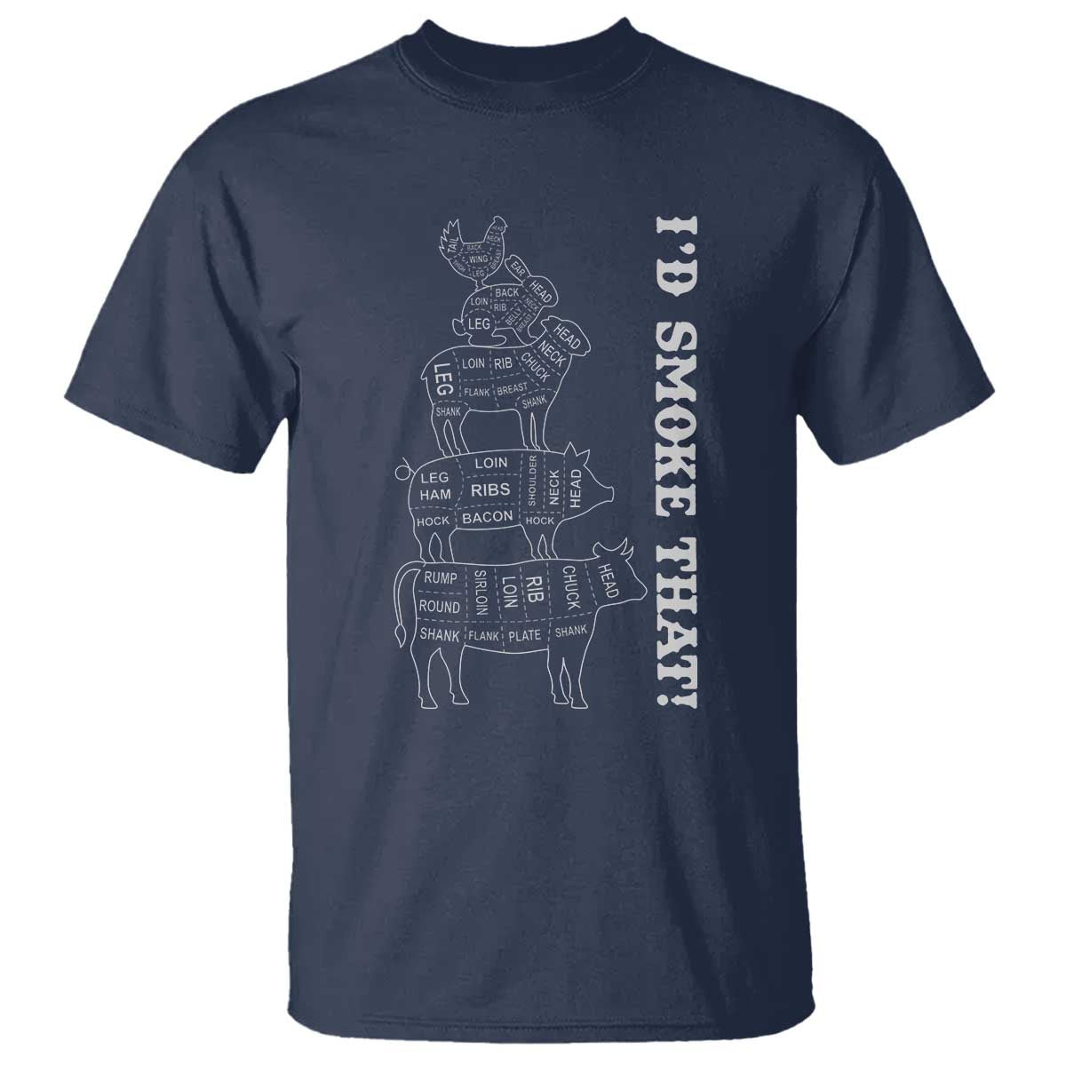Funny BBQ T Shirt I'd Smoke That - Wonder Print Shop