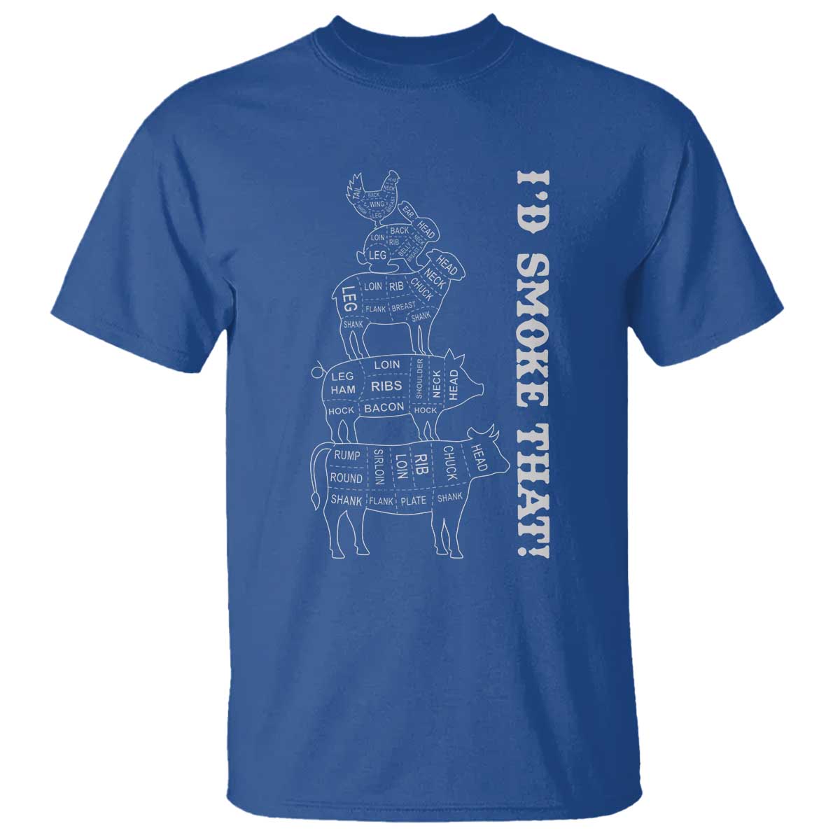 Funny BBQ T Shirt I'd Smoke That - Wonder Print Shop