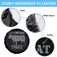 Funny BBQ Spare Tire Cover Chef Butcher Cook BBQ I'd Smoke That Cow Beef