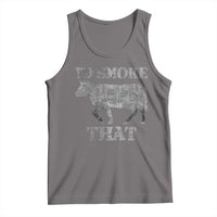 Funny BBQ Tank Top Chef Butcher Cook BBQ I'd Smoke That Cow Beef