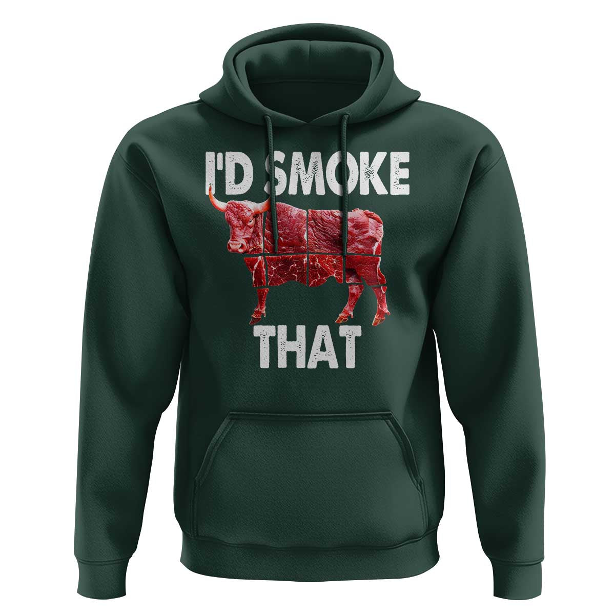 Funny BBQ Hoodie I'd Smoke That Cow Beef Chef Butcher Cook