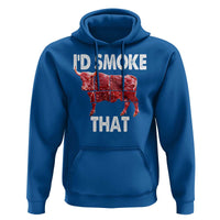 Funny BBQ Hoodie I'd Smoke That Cow Beef Chef Butcher Cook