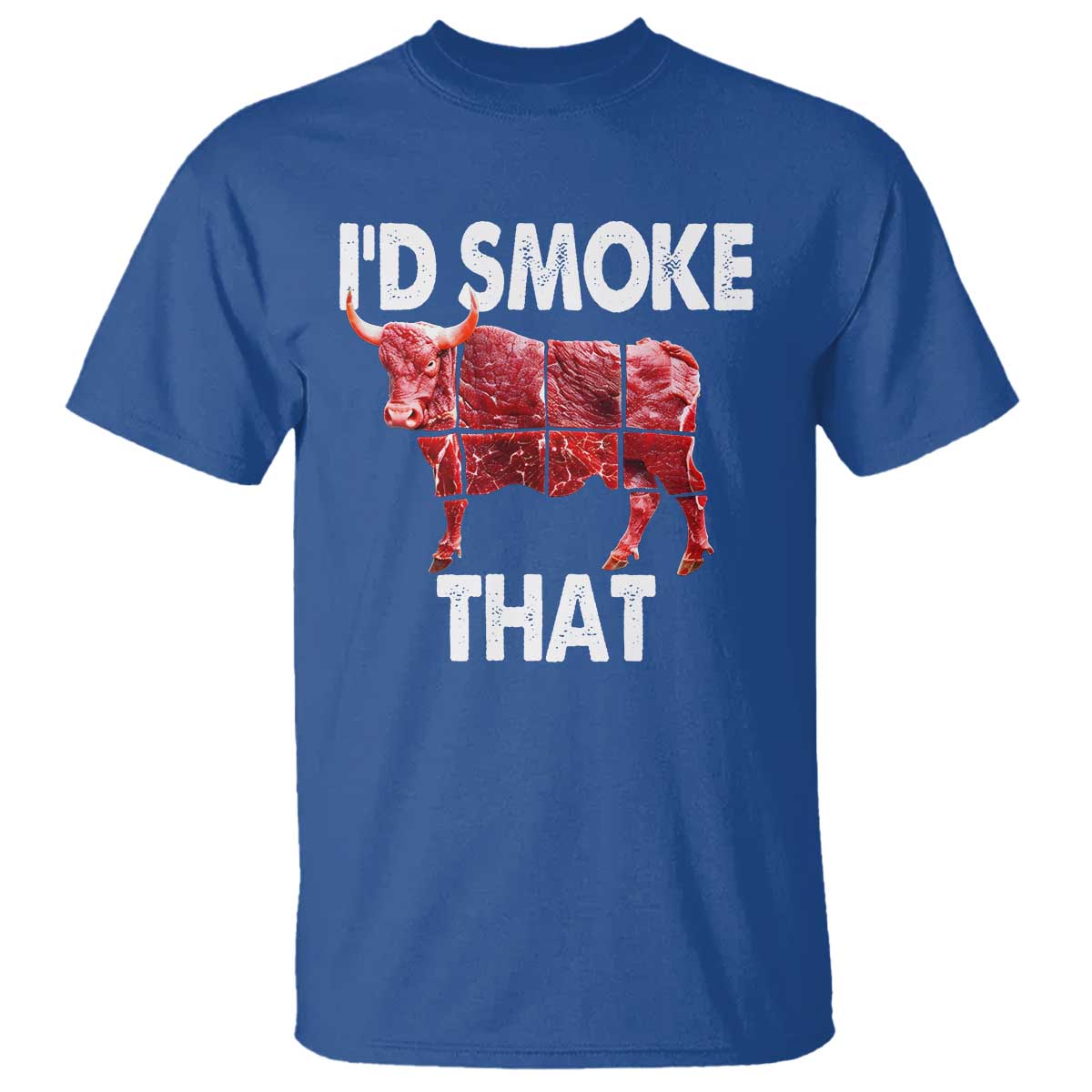 Funny BBQ T Shirt I'd Smoke That Cow Beef Chef Butcher Cook - Wonder Print Shop