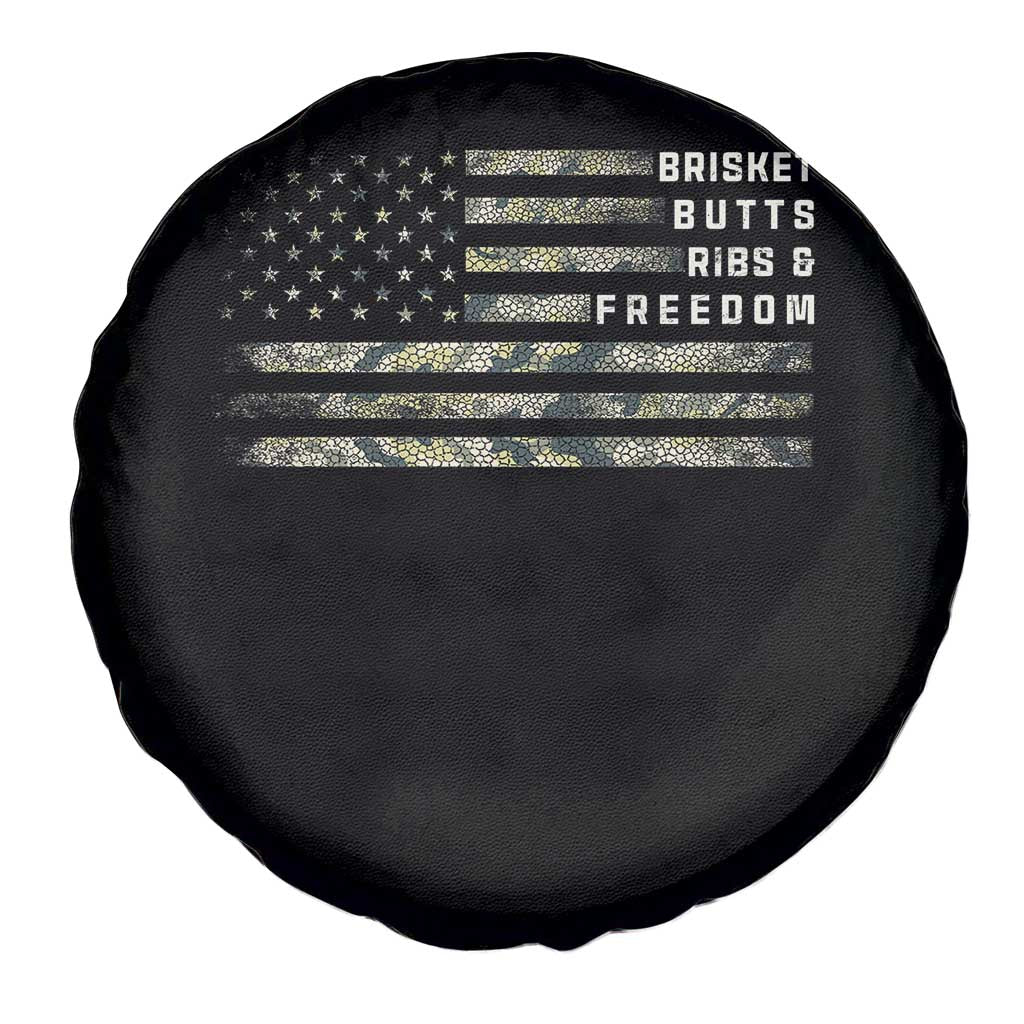 BBQ Spare Tire Cover Grilling Gifts For Grill Dad Meat Smoker Grill Camo Flag