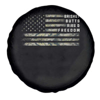 BBQ Spare Tire Cover Grilling Gifts For Grill Dad Meat Smoker Grill Camo Flag