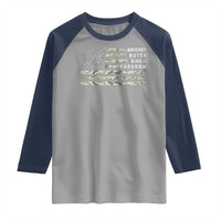 BBQ Raglan Shirt Grilling Gifts For Grill Dad Meat Smoker Grill Camo Flag