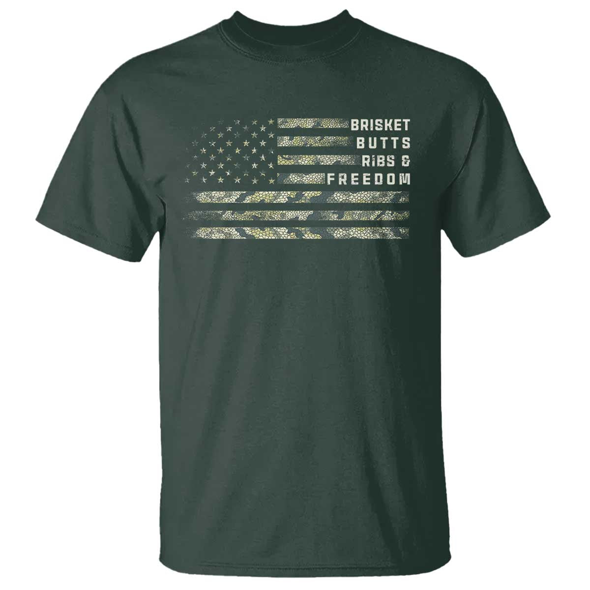 BBQ T Shirt Grilling Gifts For Grill Dad Meat Smoker Grill Camo Flag - Wonder Print Shop