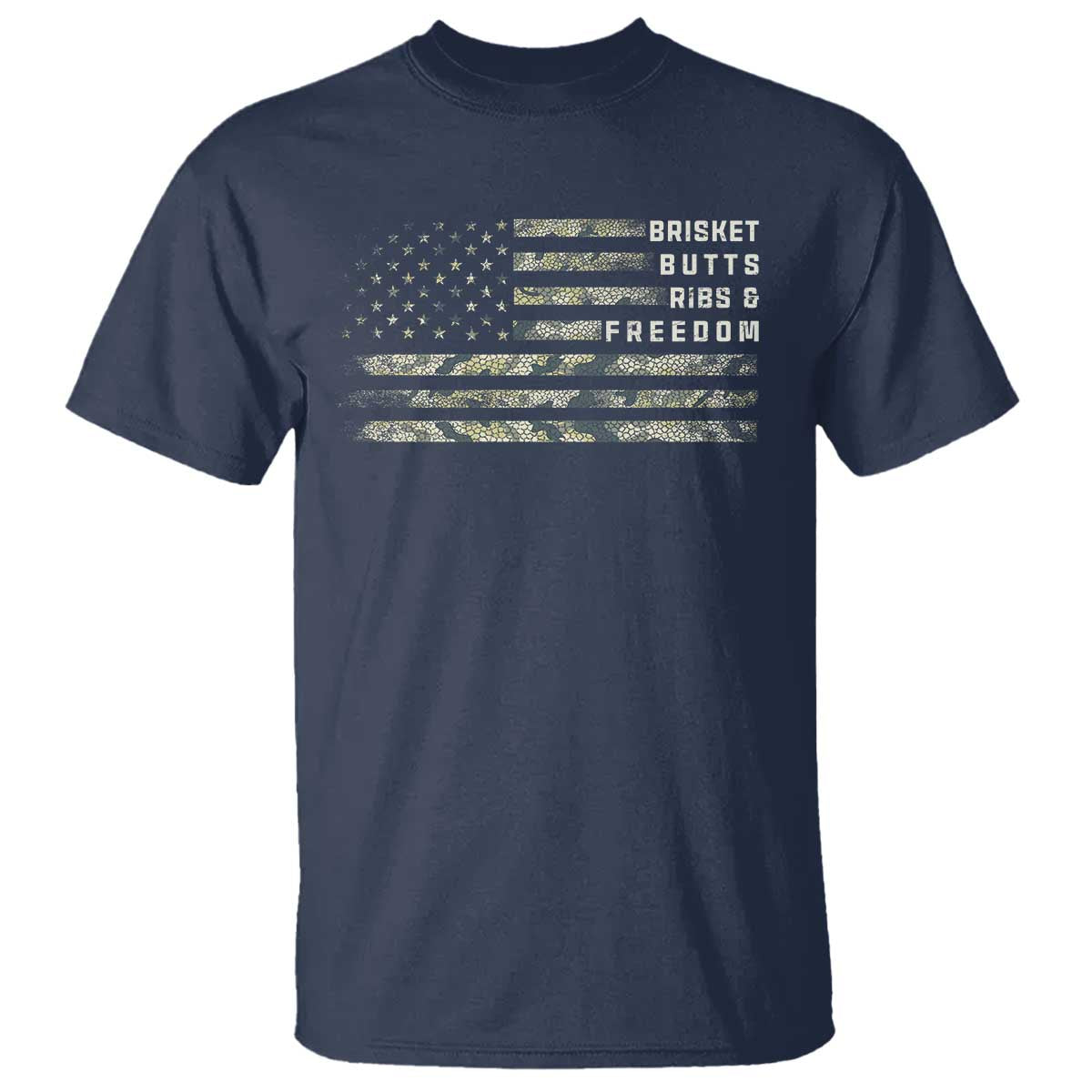 BBQ T Shirt Grilling Gifts For Grill Dad Meat Smoker Grill Camo Flag - Wonder Print Shop