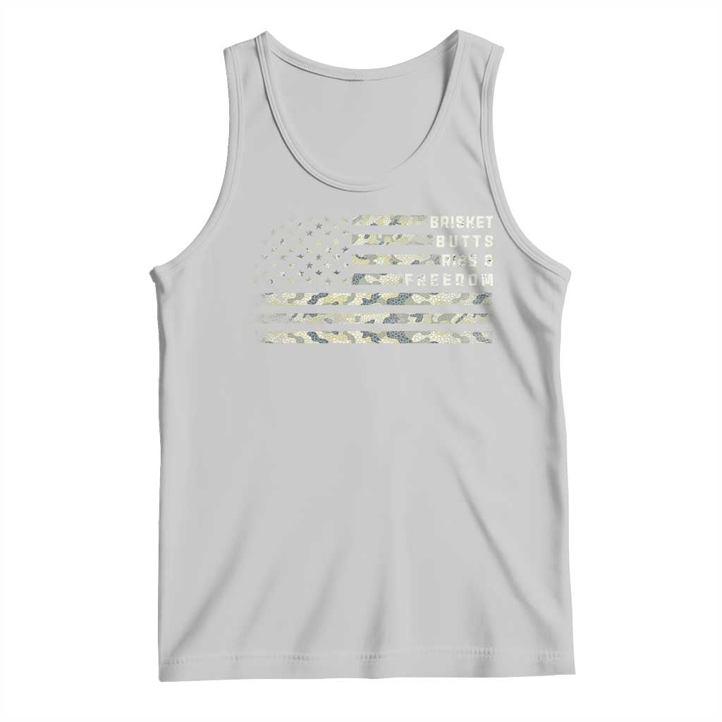 BBQ Tank Top Grilling Gifts For Grill Dad Meat Smoker Grill Camo Flag