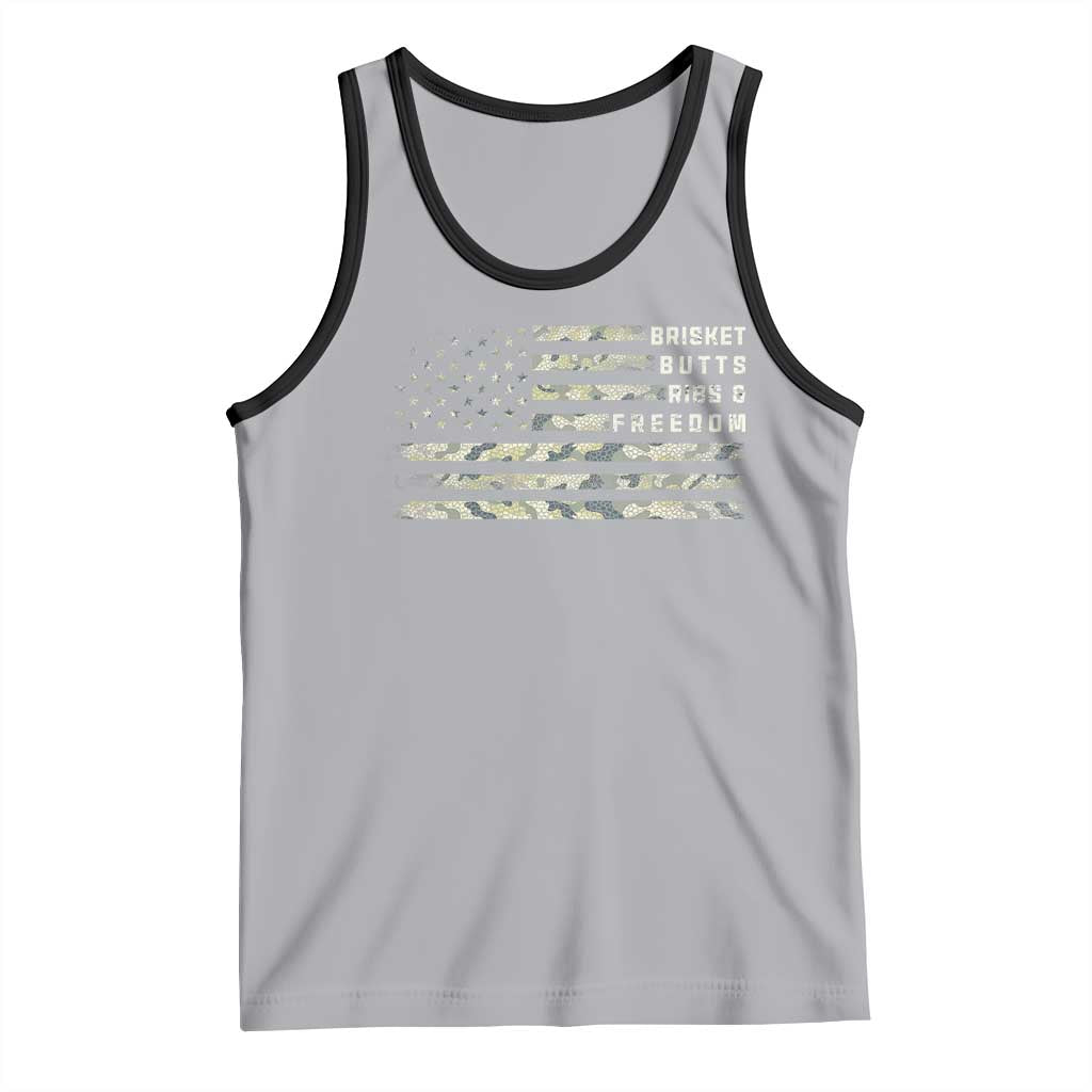 BBQ Tank Top Grilling Gifts For Grill Dad Meat Smoker Grill Camo Flag