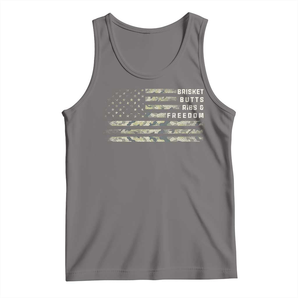 BBQ Tank Top Grilling Gifts For Grill Dad Meat Smoker Grill Camo Flag