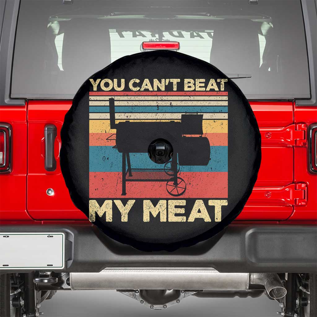 Funny BBQ Spare Tire Cover You Can't Beat My Meat Dad Grill Gift