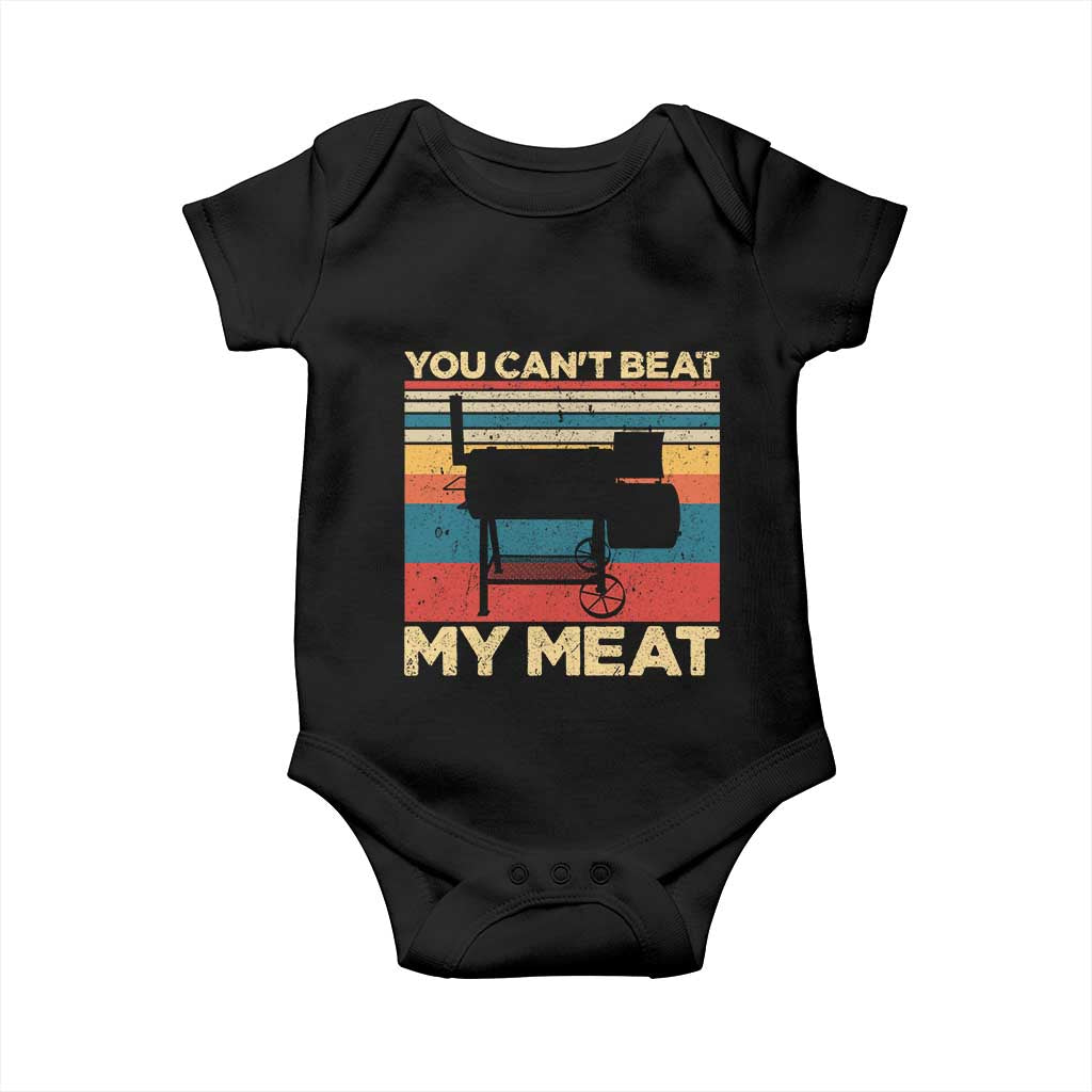 Funny BBQ Baby Onesie You Can't Beat My Meat Dad Grill Gift