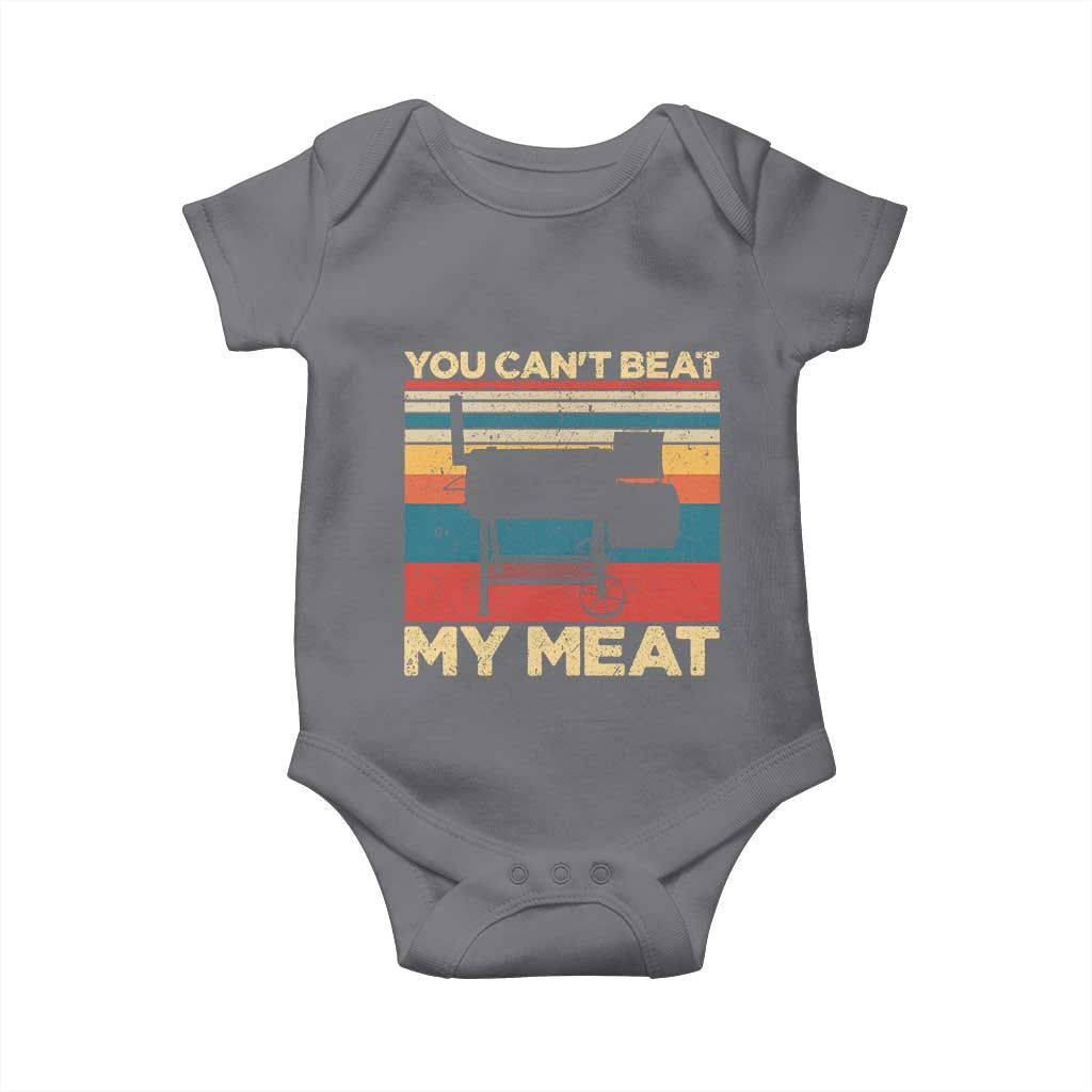 Funny BBQ Baby Onesie You Can't Beat My Meat Dad Grill Gift