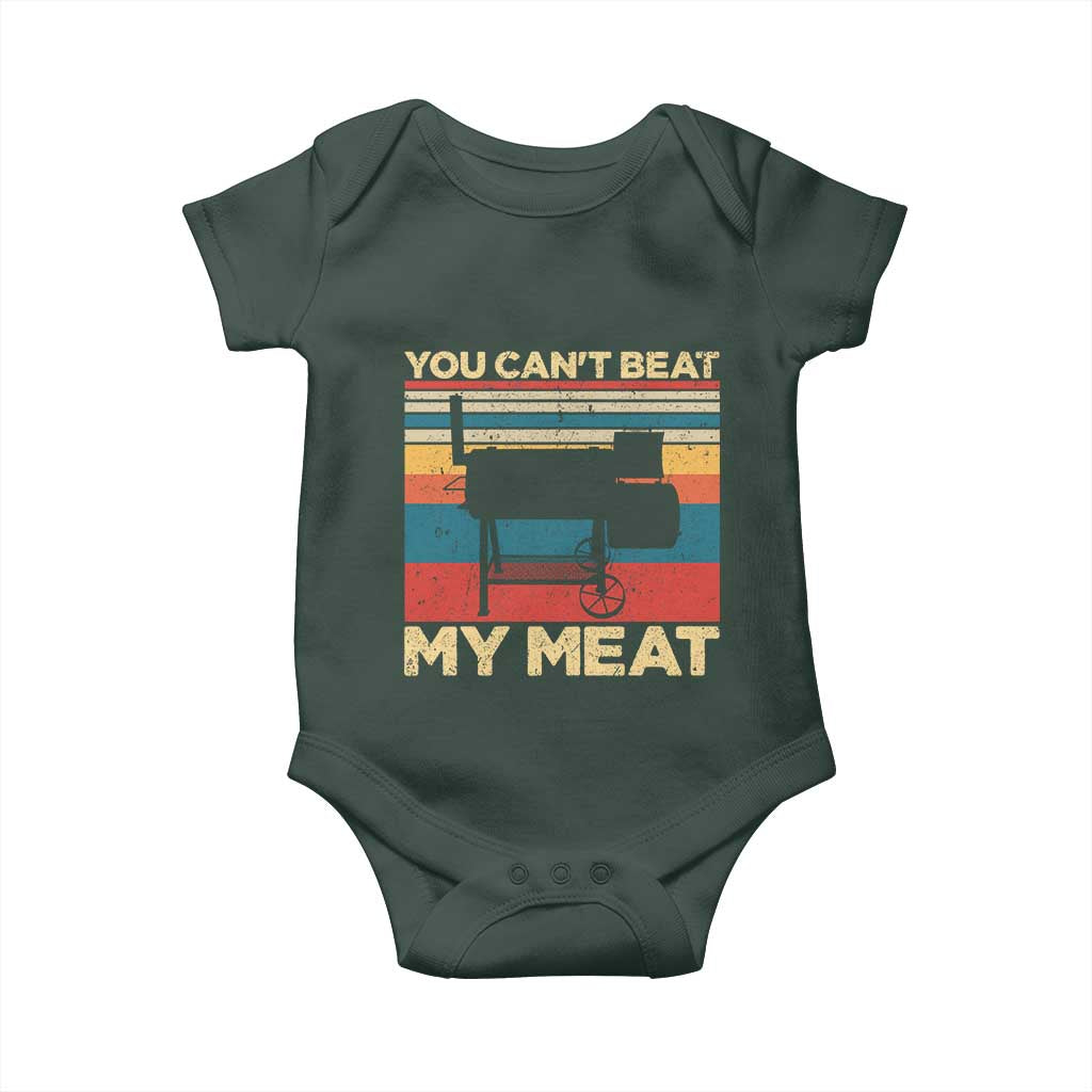 Funny BBQ Baby Onesie You Can't Beat My Meat Dad Grill Gift
