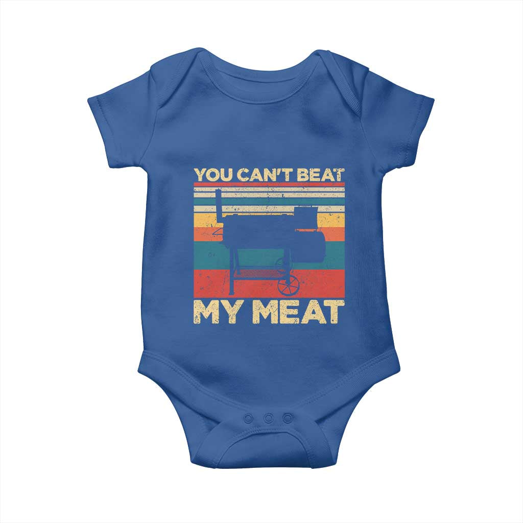 Funny BBQ Baby Onesie You Can't Beat My Meat Dad Grill Gift