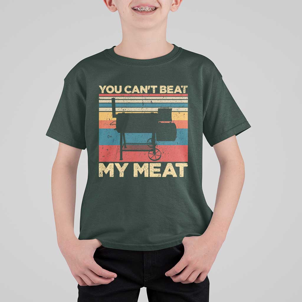 Funny BBQ T Shirt For Kid You Can't Beat My Meat Dad Grill Gift - Wonder Print Shop