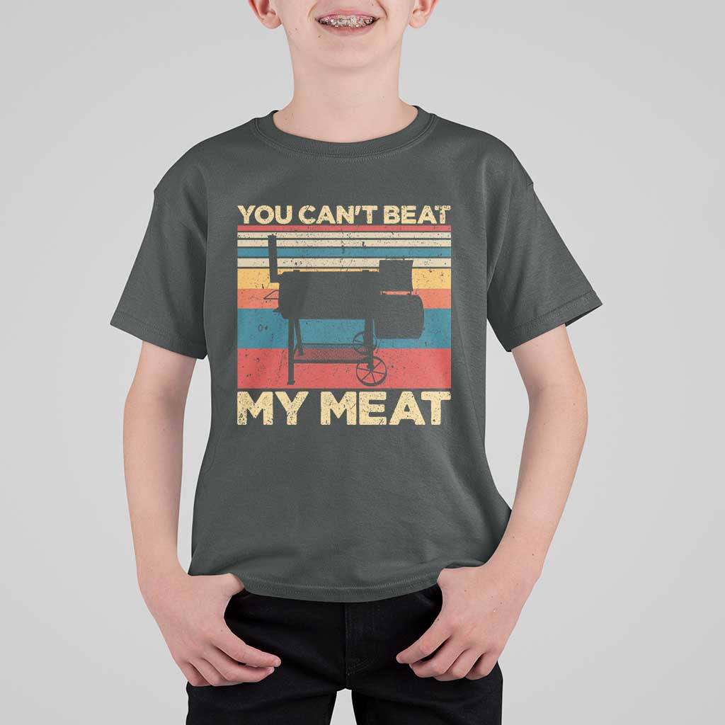 Funny BBQ T Shirt For Kid You Can't Beat My Meat Dad Grill Gift - Wonder Print Shop